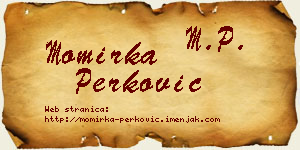Momirka Perković vizit kartica
